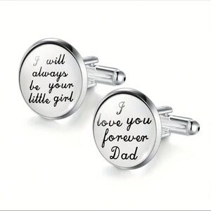 DAD Engraved Cufflinks Bridal Father Daughter Wedding Father of Bride Gift